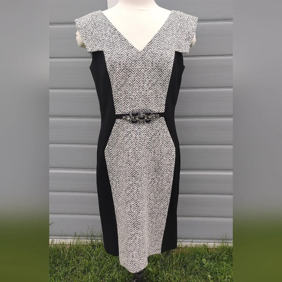 Ricki Freeman for Teri Jon Black and white Dress size 10 - Picture 1 of 10